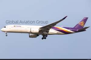 泰国航空降落北京首都01